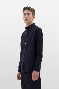 Norse Projects Chemise Anton Organic Flannel Shirt Utility Dark navy