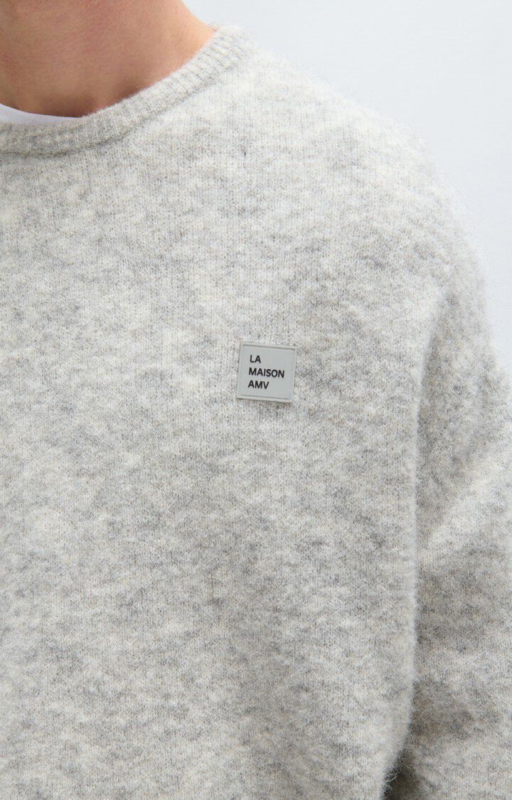 American vintage Pull Vitow en Alpaga Gris Clair – Les Archives - Main Image