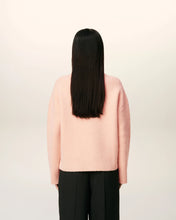 Charger l'image dans la galerie, AMI Femme Cardigan Ami de Coeur en Laine Alpaga Poudre Ecru