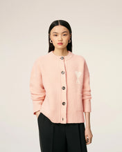 Charger l'image dans la galerie, AMI Femme Cardigan Ami de Coeur en Laine Alpaga Poudre Ecru