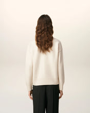 Charger l'image dans la galerie, AMI Femme Cardigan Ami de Coeur en Laine Ecru Noir