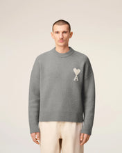 Charger l'image dans la galerie, AMI Pull Ami de Coeur en Alpaga Gris Ecru