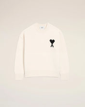 Charger l'image dans la galerie, AMI Femme Pull Ami de Coeur en Laine Ecru Noir