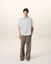 Charger l'image dans la galerie, AMI Chemise Manches Courtes Rayée Blanc Note Bleue