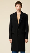 Charger l'image dans la galerie, AMI Manteau en Laine Deux Boutons Noir