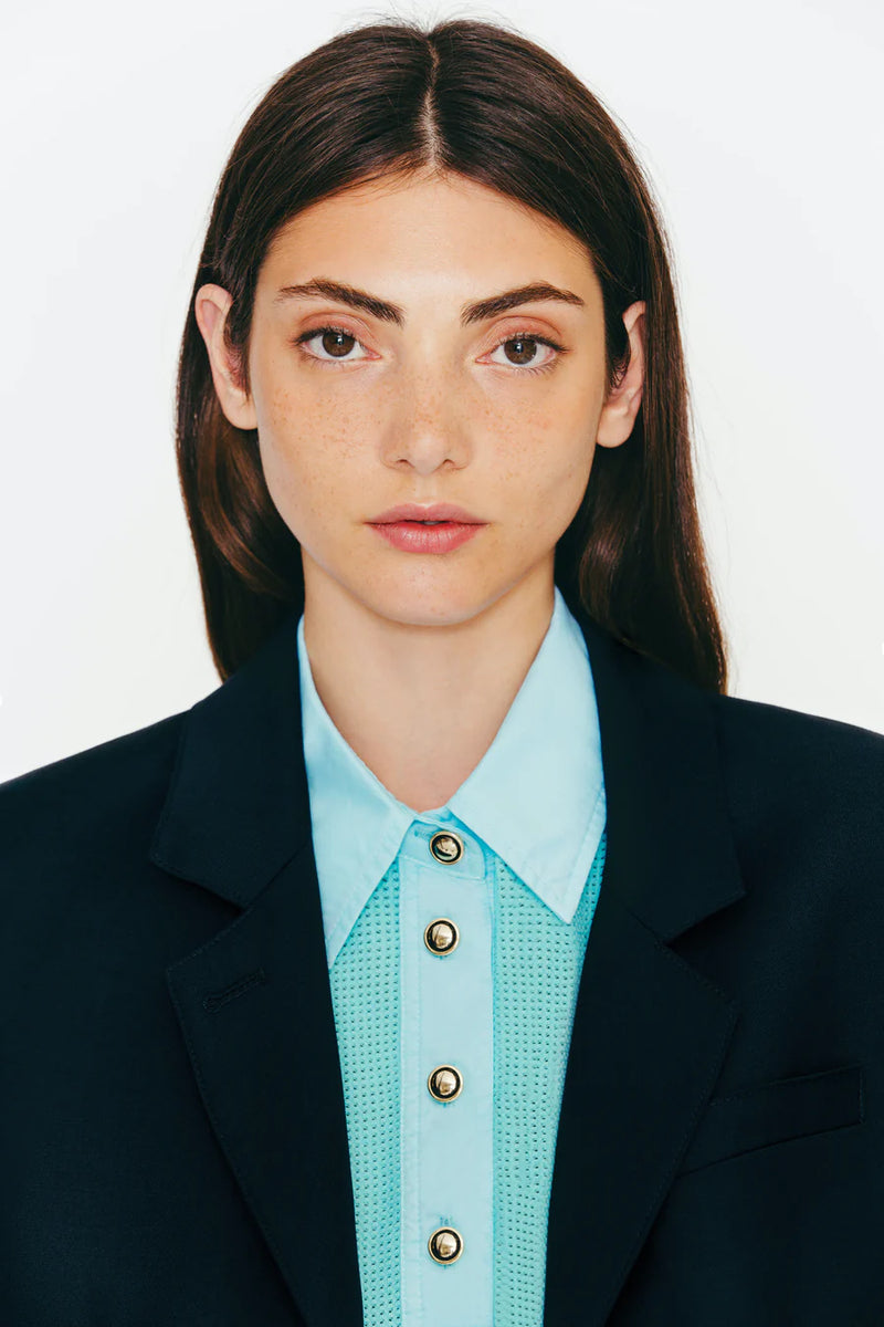 Veste Courte Vernie DONOVAN NY NAVY - MARGAUX LONNBERG Paris - Taille S - Femme