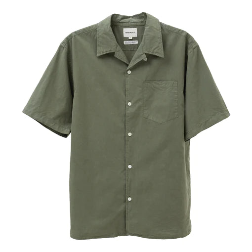 Norse Projects Chemisette Carsten Tencel Sage Green