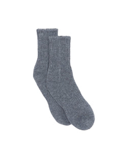 Kujten Chaussettes Cachemire unies Gris flanelle