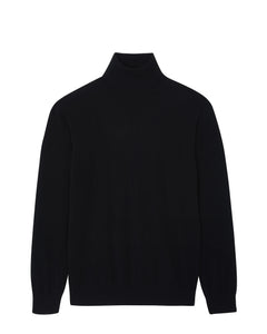 Kujten Pull Raph Cachemire Col roulé Noir