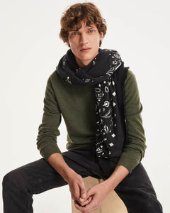 Kujten Pull Ray Cachemire Col rond Kaki fonce