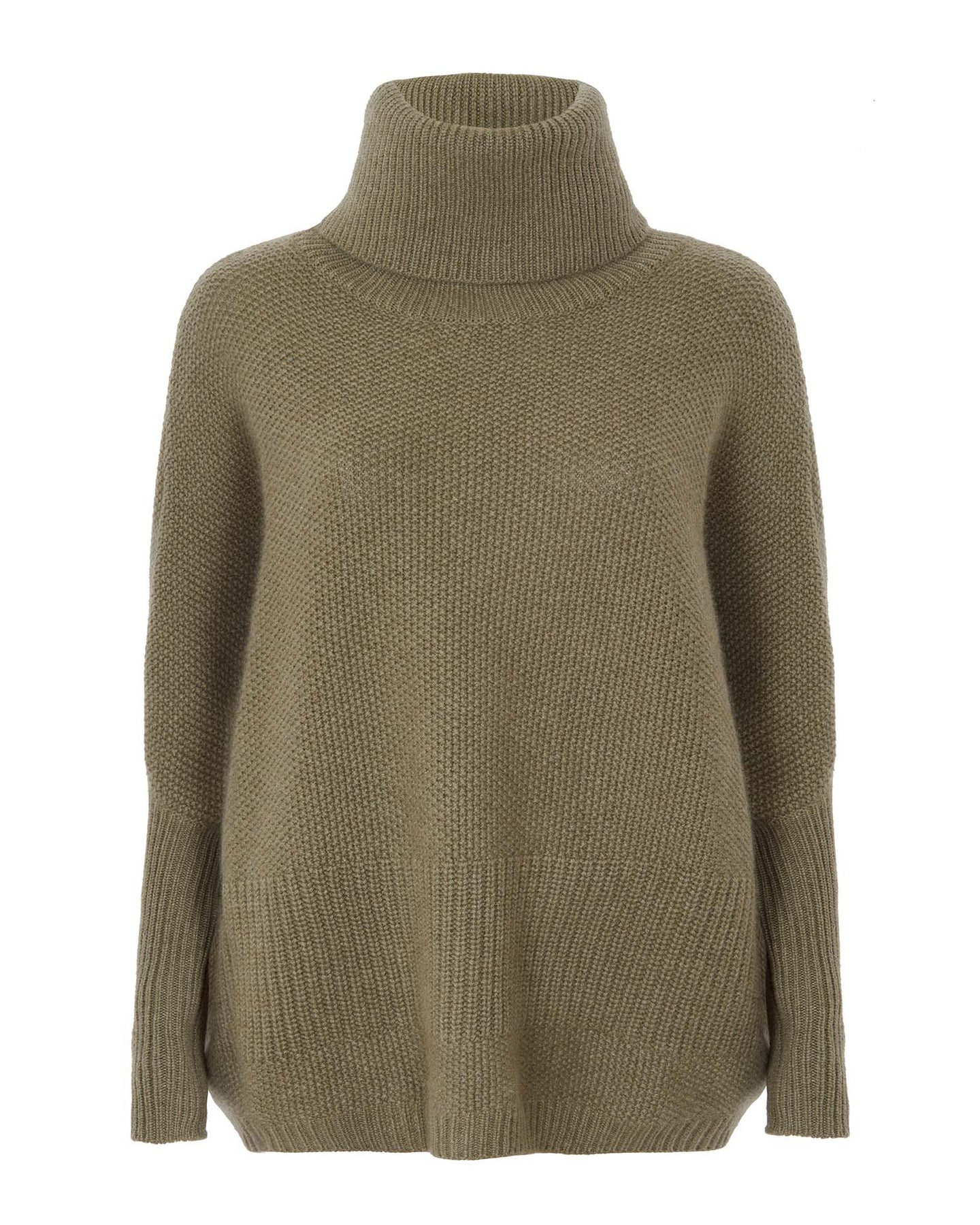 Kujten Pull Luani Col roulé Oversize Kaki
