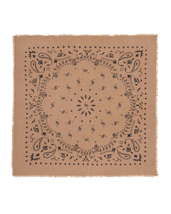 Kujten Grand Bandana Hachiko Cachemire Camelo