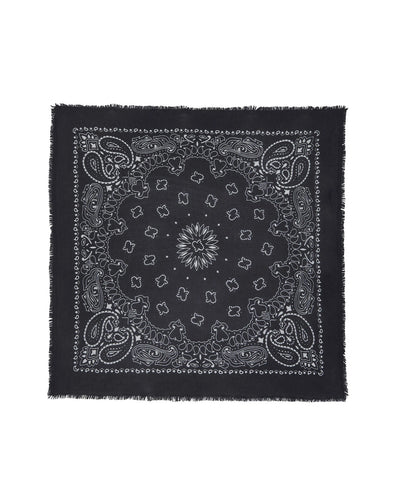Kujten Grand Bandana Hachiko en Cachemire Noir