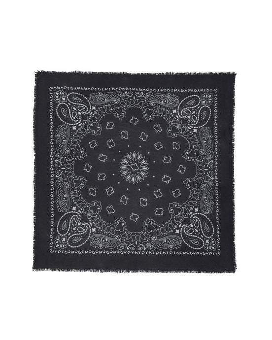 Kujten Grand Bandana Hachiko en Cachemire Noir