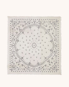 Kujten Grand Bandana Effy en Voile de Cachemire Avoine
