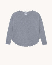 Charger l&#39;image dans la galerie, Kujten Pull Mela Cachemire Col Rond Gris Chine