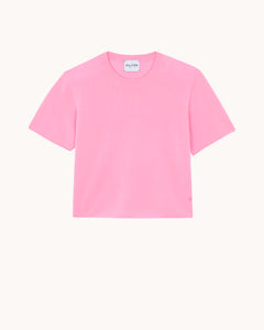 Kujten T-Shirt Uni en Cachemire Rose Bonbon