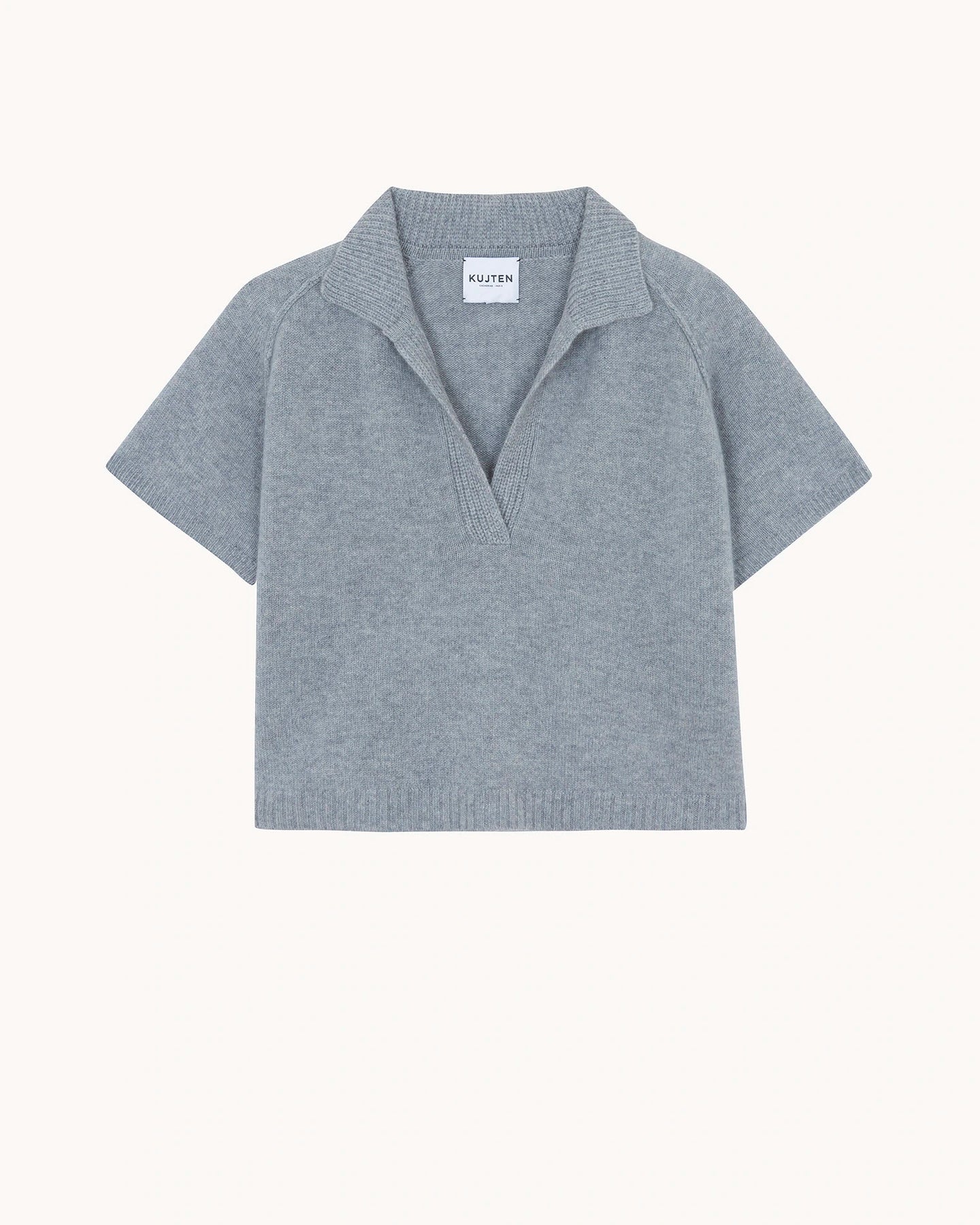 Kujten Pull Aenor en Cachemire Gris Chine