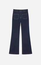 Charger l&#39;image dans la galerie, Vanessa bruno Jean Flare Dompay en Coton Indigo