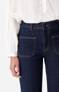 Vanessa bruno Jean Dompay Flare Taille haute Indigo