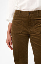 Charger l&#39;image dans la galerie, Vanessa bruno Pantalon Flare Dompay en Velours Kaki