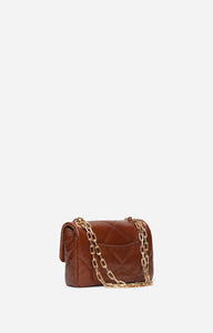 Vanessa bruno Sac Nano Moon en Cuir Havane