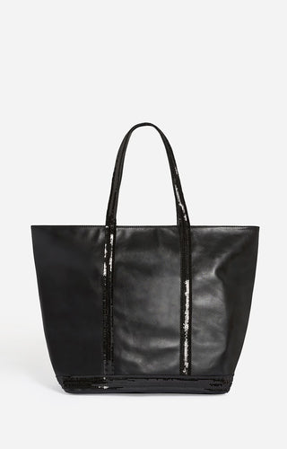 Vanessa bruno Cabas L en Cuir Zip Noir