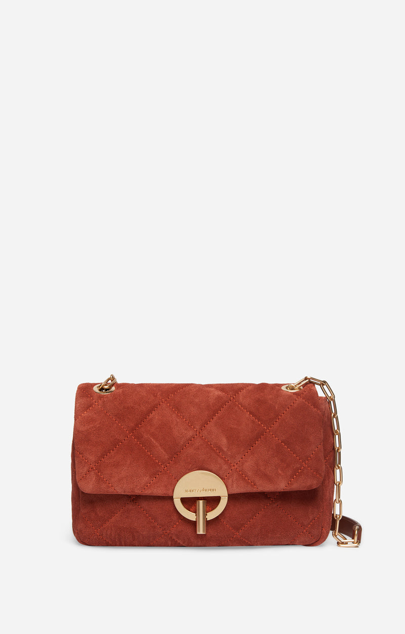 Vanessa bruno Sac Moon en Nubuck Brique