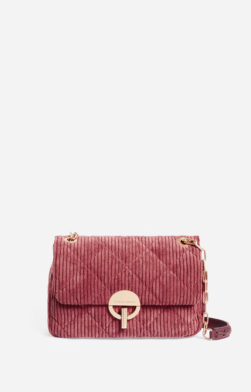 Vanessa bruno Sac Moon en Velours Bois de rose