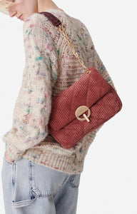 Vanessa bruno Sac Moon en Velours Bois de rose