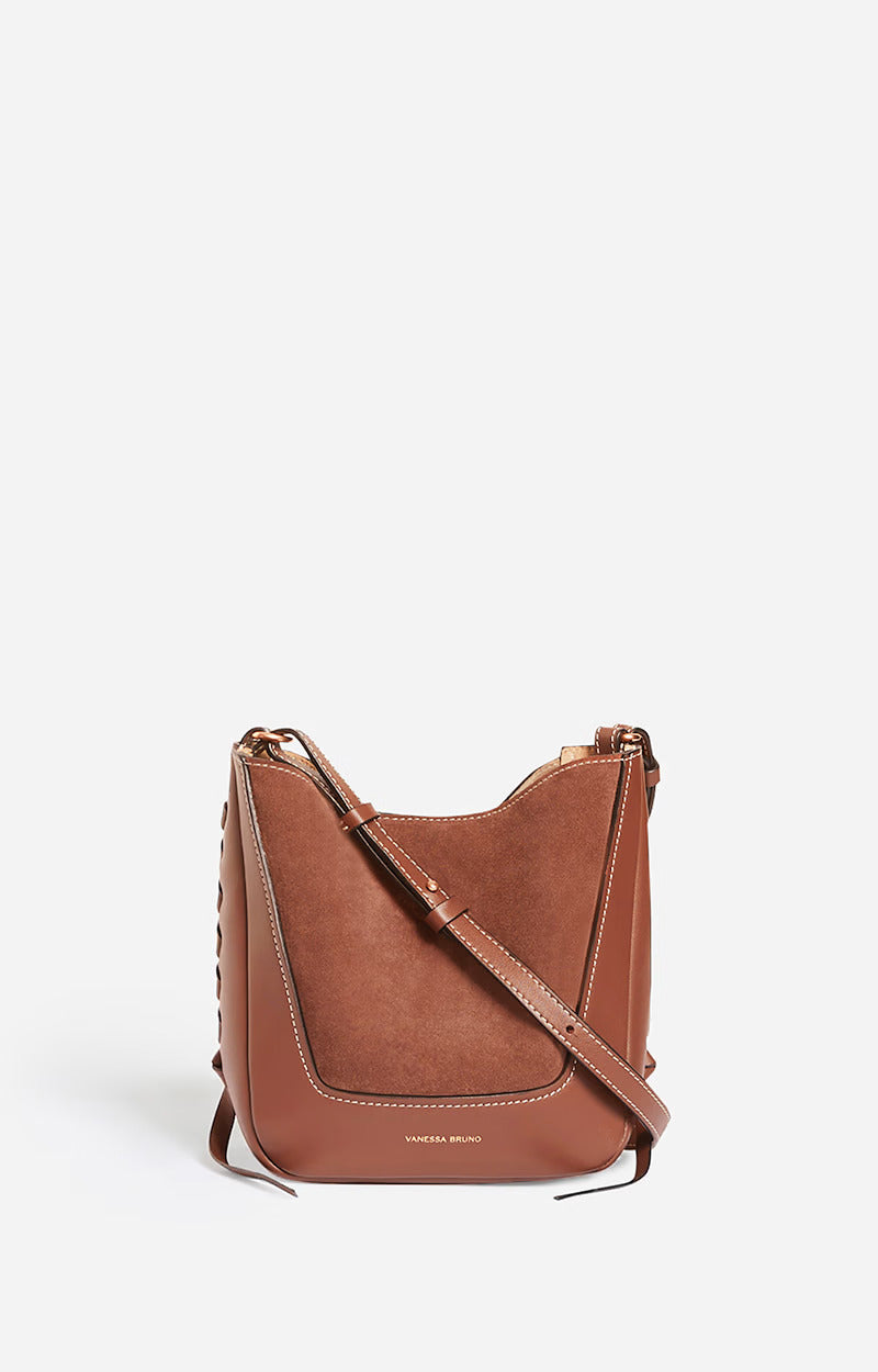 Vanessa bruno Sac Seau Lou en Nubuck et Cuir Biscuit