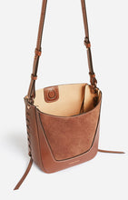 Charger l&#39;image dans la galerie, Vanessa bruno Sac Seau Lou en Nubuck et Cuir Biscuit