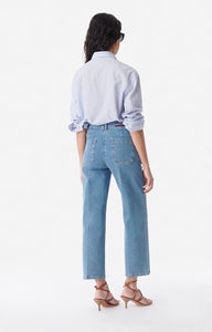 Vanessa bruno Jean Crop Helias Indigo Clair