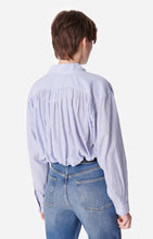 Charger l&#39;image dans la galerie, Vanessa bruno Blouse Calvin Col V Blanc Bleu