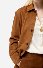 Charger l&#39;image dans la galerie, Vanessa bruno Veste Florys en Cuir de chèvre Chocolat