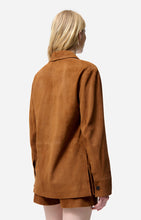 Charger l&#39;image dans la galerie, Vanessa bruno Veste Florys en Cuir de chèvre Chocolat