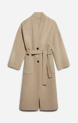Vanessa bruno Manteau Bachir en Laine Beige Chine