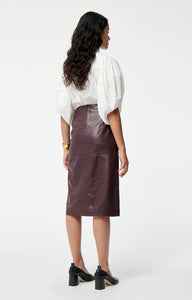 Vanessa bruno Jupe Felindra en Cuir Bordeaux
