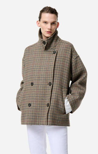 Vanessa bruno Manteau Ferman Multicolore