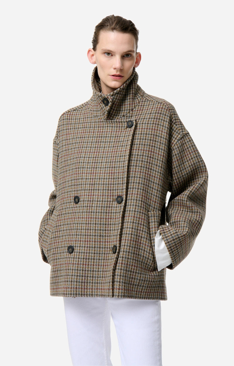 Vanessa bruno Manteau Ferman Multicolore