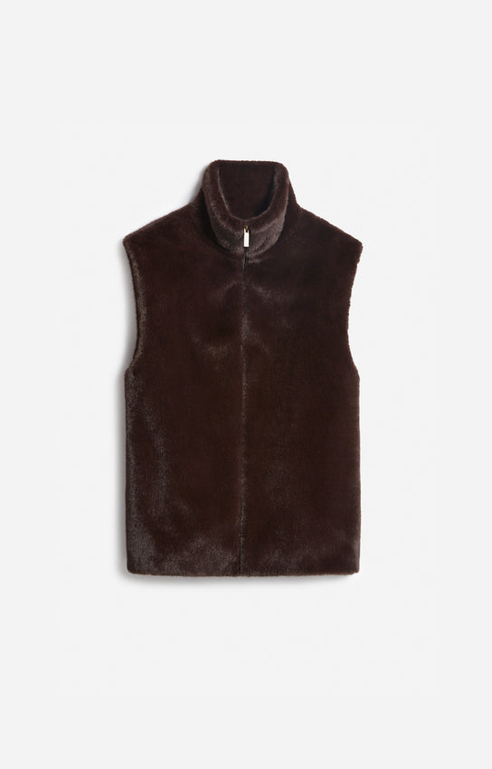 Vanessa bruno Blouson Furo sans Manches Brun