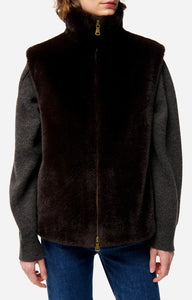 Vanessa bruno Blouson Furo sans Manches Brun