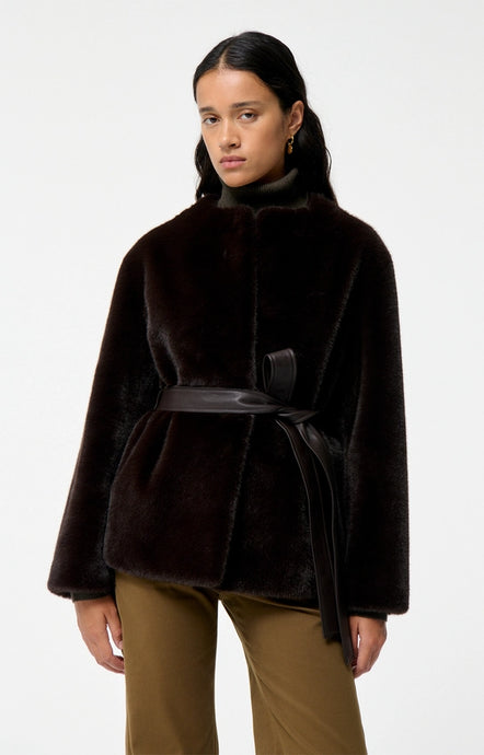 Vanessa bruno Blouson Fabu Ceinture Brun