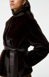 Vanessa bruno Blouson Fabu Ceinture Brun