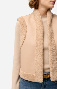 Vanessa bruno Gilet Daman Sans Manches Biscuit
