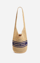 Charger l'image dans la galerie, Vanessa bruno Panier Hobo en Raphia Bleu Marine
