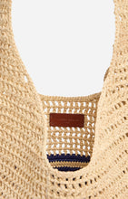 Charger l'image dans la galerie, Vanessa bruno Panier Hobo en Raphia Bleu Marine