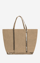 Charger l'image dans la galerie, Vanessa bruno Sac Cabas XL en Lin Champignon