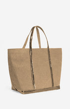 Charger l'image dans la galerie, Vanessa bruno Sac Cabas XL en Lin Champignon