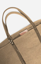 Charger l'image dans la galerie, Vanessa bruno Sac Cabas XL en Lin Champignon